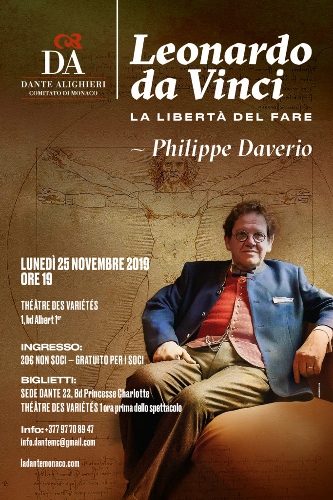 Leonardo da Vinci: nel cinquecentenario della scomparsa conferenza di Philippe Daverio alla Dante Alighieri di Monaco