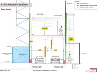 Problemi di circolazione per l'installazione del portico al cantiere "Palais Honoria"