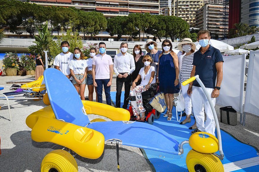 Riapertura del sito di Handiplage sulla spiaggia del Larvotto