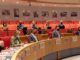 Il Presidente Stéphane Valeri con alcuni presidenti di commissioni ha incontrato la stampa alla vigilia della sessione publica legislativa che inizia mercoledì 25 novembre al Conseil National.