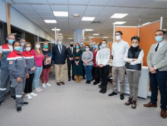 Il Ministro di Stato del Principato di Monaco Pierre Dartout ha visitato il Centro di monitoraggio per i pazienti a domicilio Covid-19 situato all'interno dell'Auditorium Rainier III.