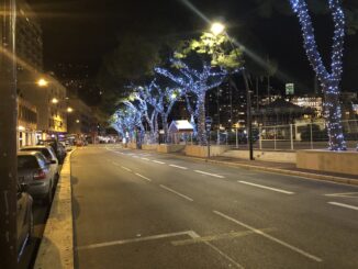 Passeggiata nel Principato di Monaco blindato la notte di SanSilvestro, 31 dicembre 2020.