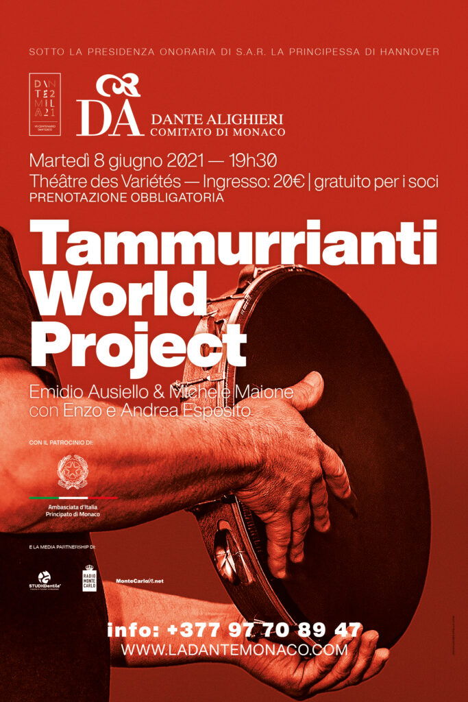 La Dante Alighieri Monaco chiude la stagione con il concerto Tammurrianti world Project