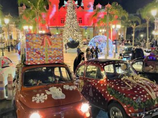 Sfilata di Natale per le mitiche Fiat 500 nel Principato di Monaco