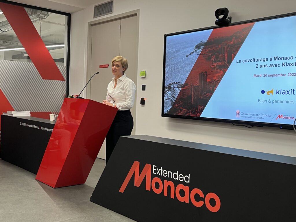 La Ministra dell'ambiente di Monaco Celine Caron-Dagioni ha parlato dell'APP Klaxit che si occupa dell'us condiviso dell'auto per andare al lavoro