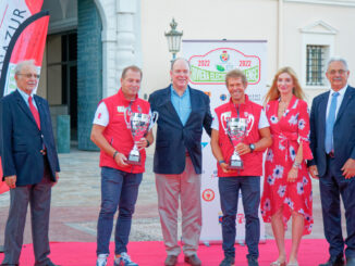 Il team di Jacques Pastor, vice sindaco di Monaco e Fulvio Gazzola sindaco di Dolceacqua, ha vinto il Rally Riviera Electric Challenge