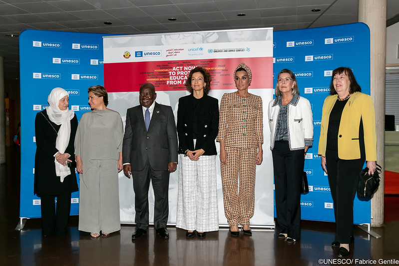 La Principessa di Hannover ha partecipato come 
Ambasciatrice UNESCO, su invito della Sheikha Moza Bint Nasser del Quatar ad una riunione sull'istruzione minacciata per l'infanzia