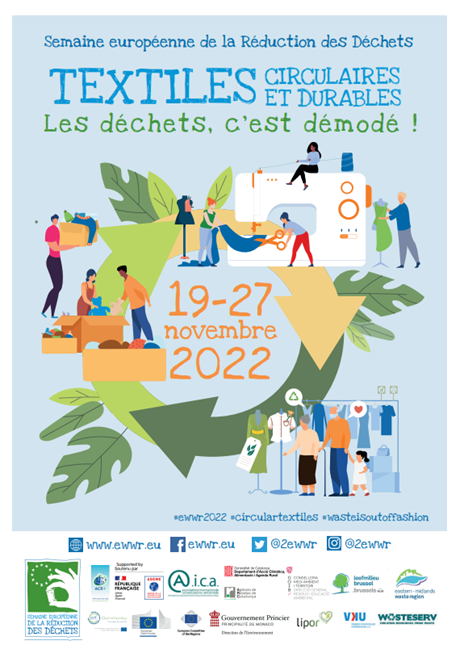 Monaco partecipa alla Settimana Europea per la Riduzione dei Rifiuti, e cerca volontari per sensibilizzare sul tema: Tessili circolari e sostenibili. Lo spreco è fuori moda!