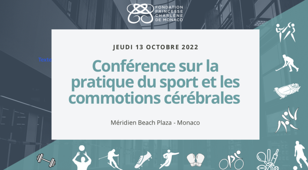 La Fondation Princesse Charlene di Monaco organizza una conferenza su Sport e Commozione cerebrale giovedì 13 ottobre