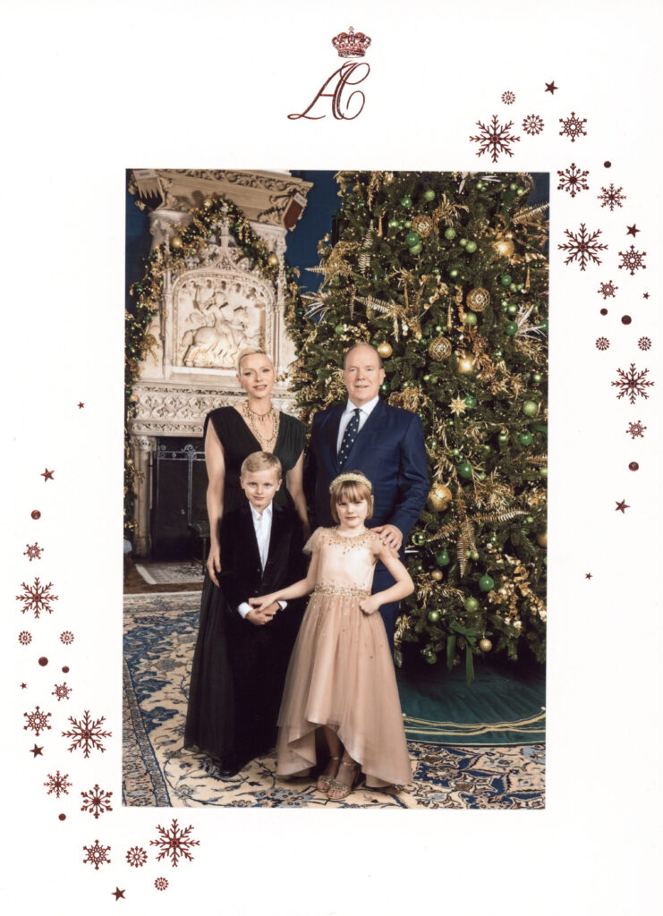 I Principi Alberto e Charlene con i figli Jacques E Gabriella augurano Buon Natale a tutta la popolazione del Principato di Monaco