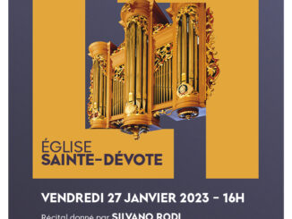 Concerto alla chiesa di Santa Devota venerdì 27 gennaio alle ore16 con silvano rodi in occasione della festa della patrona di Monaco Santa Devota