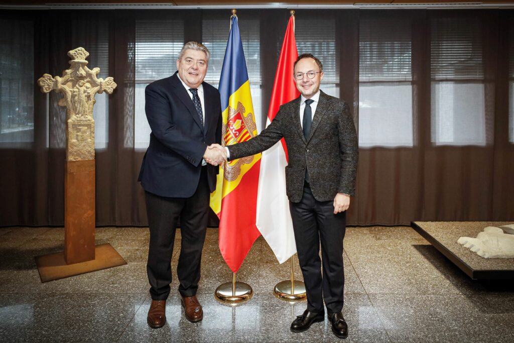 Visita ufficiale del Ministro di Stato di Monaco, Pierre Dartout ad Andorra, invitato dal capo del governo Xavier Espot Zamora