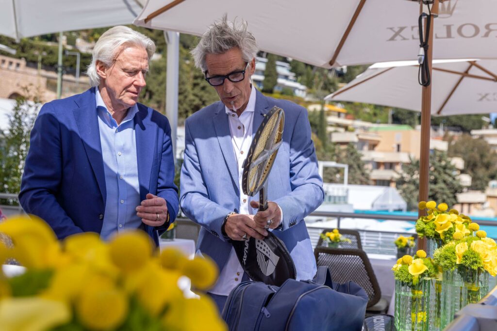 Bjorn Borg con Jérôme Seguin al Villaggio Vip del Monte-Carlo Masters