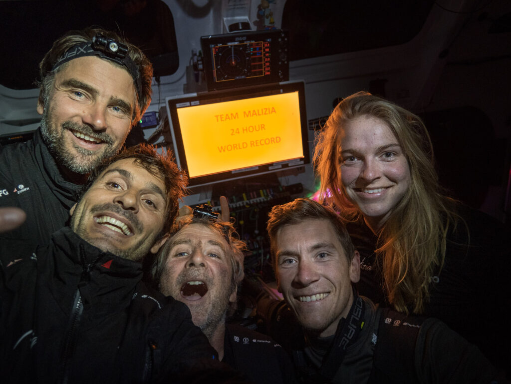 Il Team di Malizia che partecipa ad The Ocean Race: Boris Hermann, Antoine Auriol, Yann Eliès, Will Harris, Rosalin Kuiper 