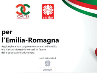 Una nuova iniziativa del Com.It.Es. e della Caritas di Monaco con il patrocinio dell’Ambasciata d’Italia nel Principato per portare un ulteriore contributo alle zone più colpite dall’alluvione in Emilia-Romagna donando 1 euro per ogni acquisto