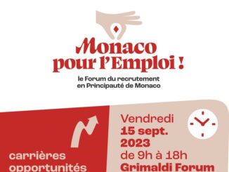 Il 1° Forum "Monaco pour l’Emploi" (Monaco per l'Occupazione), forum dedicato al mondo del lavoro, aprirà i battenti venerdì 15 settembre alle ore 9 per tutto il giorno al Grimaldi Forum.