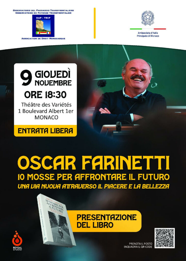 L'Ambasciata d'Italia a Monaco, in occasione della VIII Edizione della Settimana della Cucina Italiana nel Mondo, che avrà come tema, “A tavola con la cucina italiana: il benessere con gusto”, invita all'incontro con Oscar Farinetti