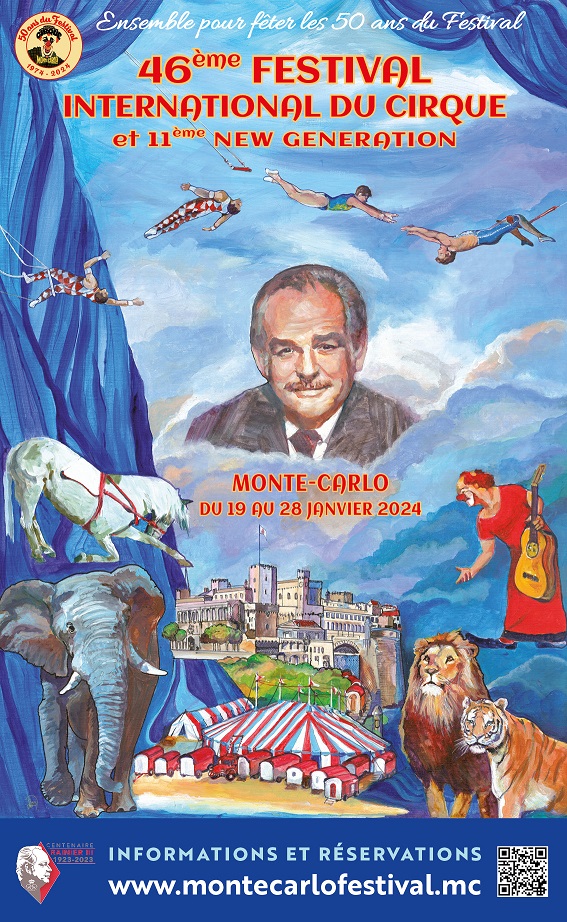 Centenario del Principe Ranieri III e 50 anni del Festival Internazionale del  Circo di Monte-Carlo con una grande mostra