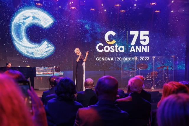 Costa Crociere ha festeggiato il suo 75° anniversario a Genova con la cantante Malika