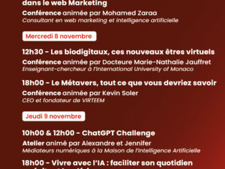 Da martedì 7 al venerdì 10 novembre la Maison du Numérique di Monaco proporrà una serie di conferenze aperte al pubblico per immergersi sulle novità digitali, Immersive Week
