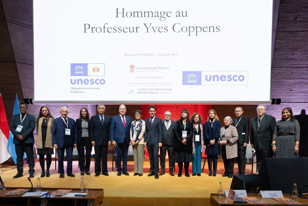 L'UNESCO rende omaggio al professor Yves Coppens in presenza del principe Alberto II