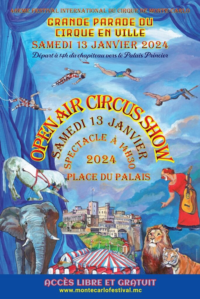 Festival del circo di Monte-Carlo: uno spettacolo sulla piazza di Palazzo in anteprima sabato 13 gennaio aperto al pubblico