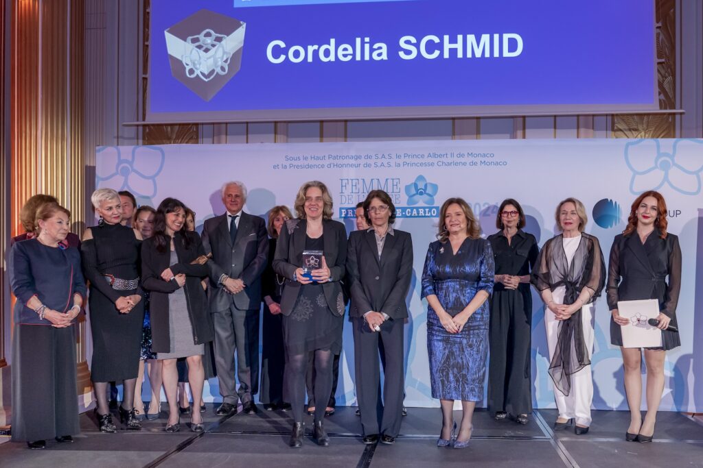 La vincitrice del Prix Monte-Carlo Femme de l'année est Cordelia Schmid