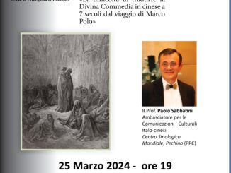 La Dante Alighieri di Monaco invita tutti alla conferenza del professor Paolo Sabbatini che racconterà la storia della traduzione della Divina Commedia in cinese.