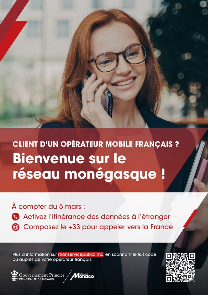 A partire dal 5 marzo 2024, tutti gli abbonati agli operatori francesi per la telefonia mobile saranno accolti nel Principato sulla rete unica di Monaco Telecom.