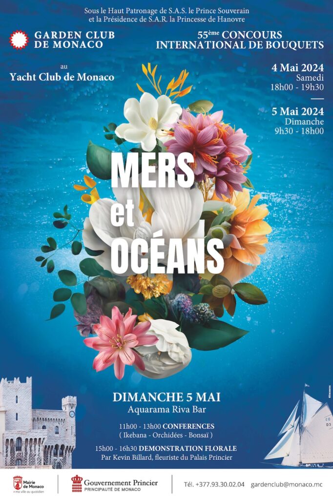"Mari ed Oceani" saranno i protagonisti del 55° Concorso Internazionale di Bouquets a cura del Garden Club di Monaco