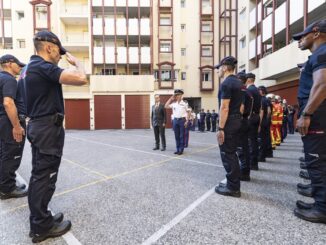 Il neo Ministro dell'Interno Lionel Beffre, si è recato in visita al corpo dei vigili del fuoco di Monaco.