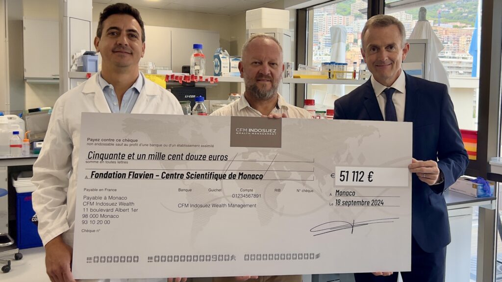 IL CFM Indosuez Wealth dona 51mila euro alla Fondation Flavien e al Centro Scientifico di Monaco per la ricerca contro il cancro pediatrico