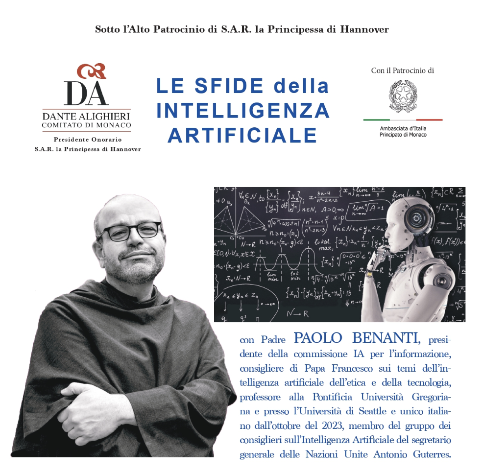 Rinviata la conferenza di Padre Paolo Benanti alla Dante Alighieri di Monaco su "Le sfide dell'intelligenza artificiale".