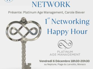 Il Monaco Women Network si terrà venerdì 6 dicembre presso il ristorante Neptune, situato sulla spiaggia del Larvotto a Monaco ospite sarà Carole Bevier, cofondatrice di Platinum Age Management