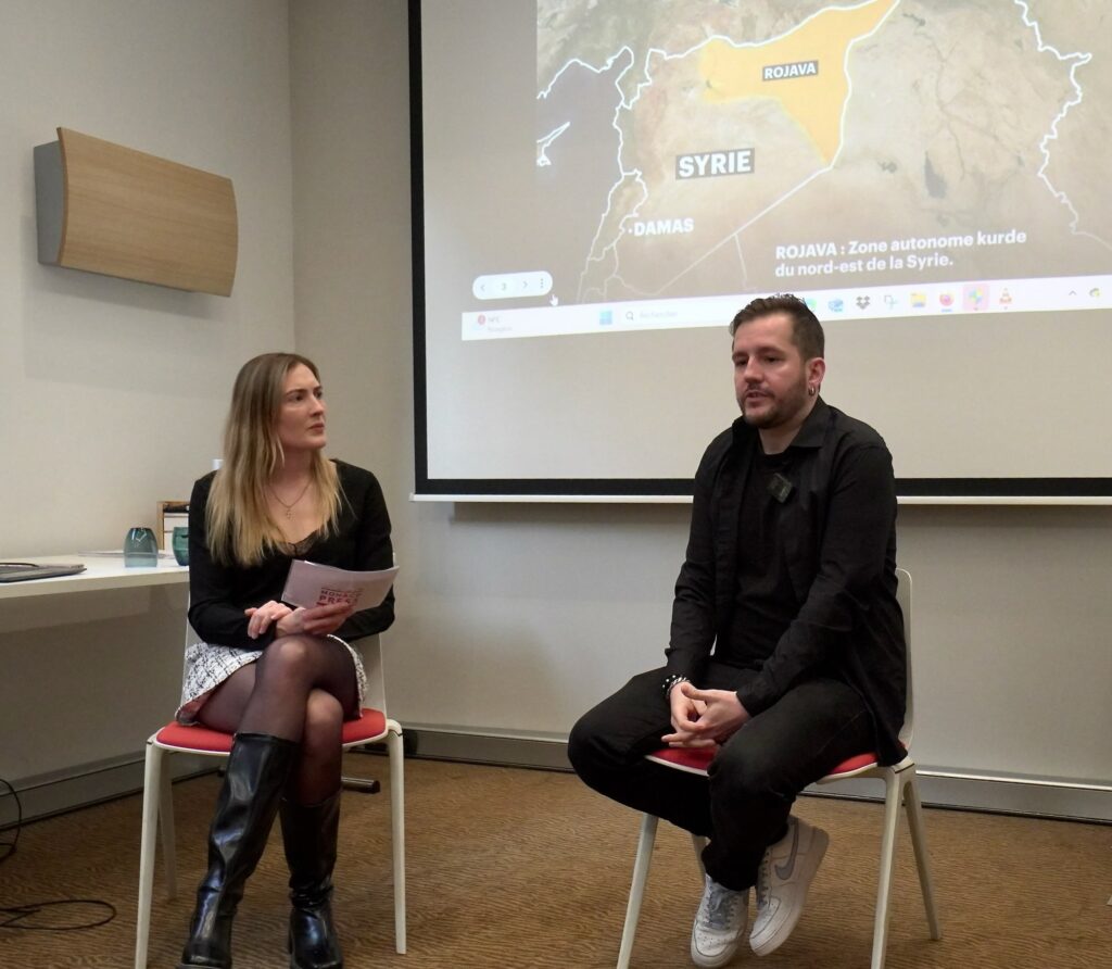 Il Monaco Press Club ha invitato il giovane giornalista, Thibault Izeret,  che ha parlato della sua esperienza tra i curdi nella martoriata Siria.