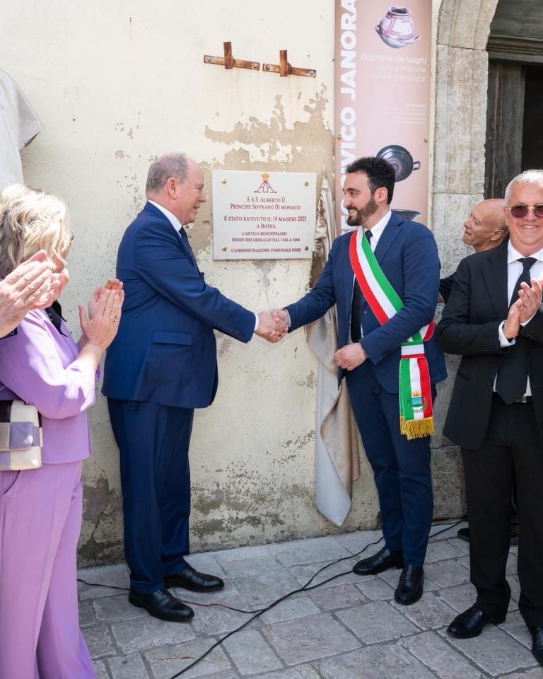 Visita a Pompei del Principe Albero II di Monaco