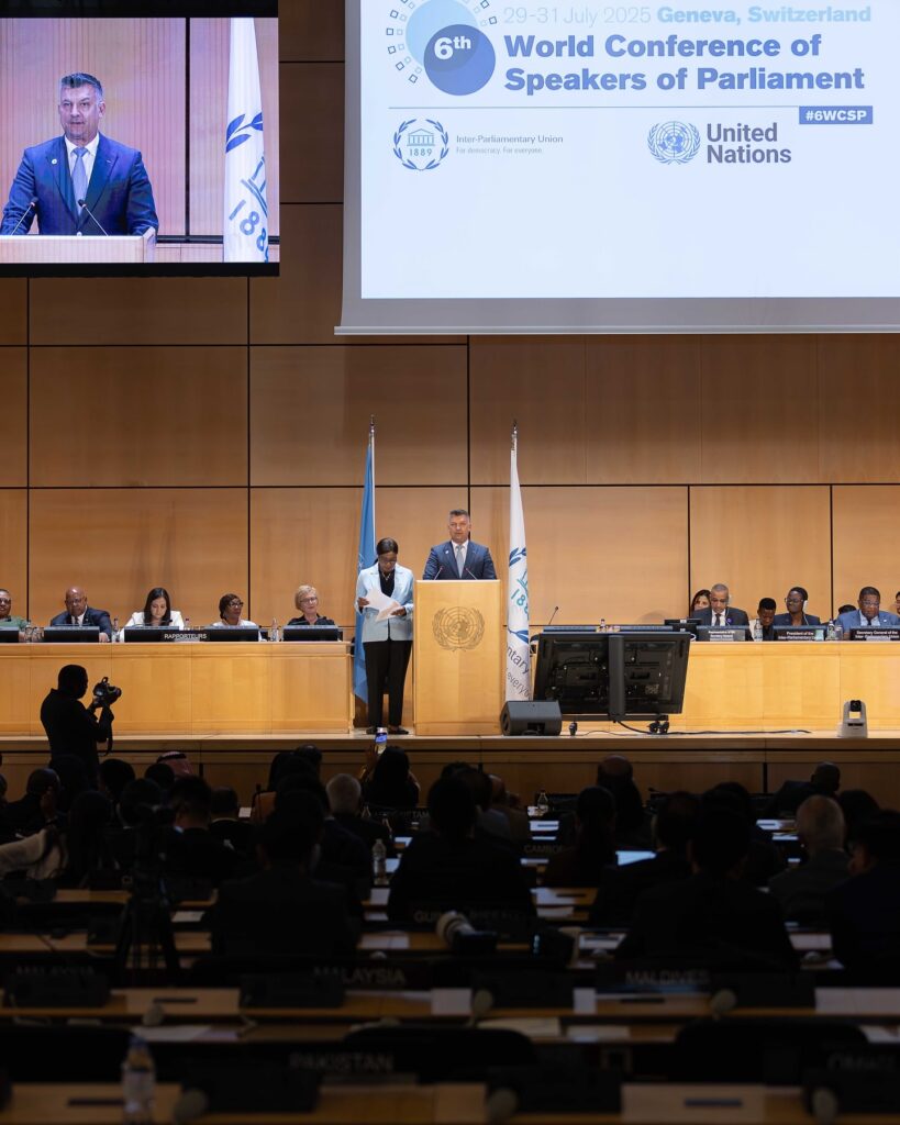 Thomas Brezzo ha partecipato alla 6a Conferenza Mondiale dei Presidenti di Palramento a Ginevra presso le Nazioni Unite.