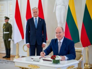 Il principe Alberto II di Monaco in visita ufficiale in Lituania ha incontrato il presidente Nauseda