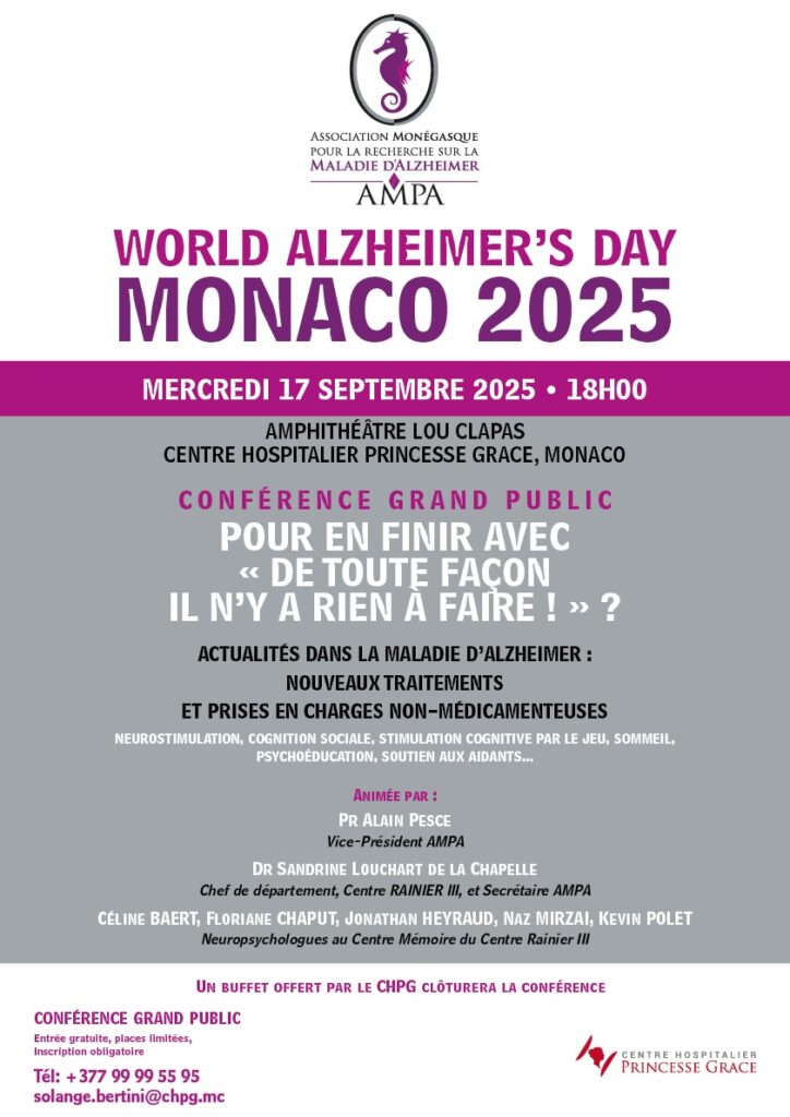 Al CHPG di Monaco, conferenza si parlerà di nuove terapie e approcci non farmacologici per la malattia d'Alzheimer.
