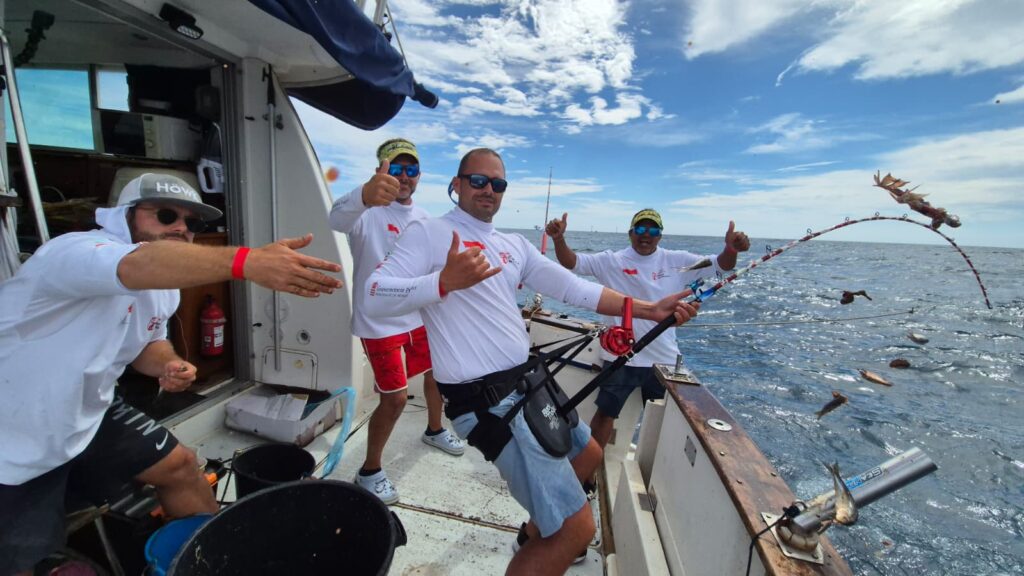 I componenti della squadra di pesca sportiva di Monaco arrivati 5° ai Mondiali