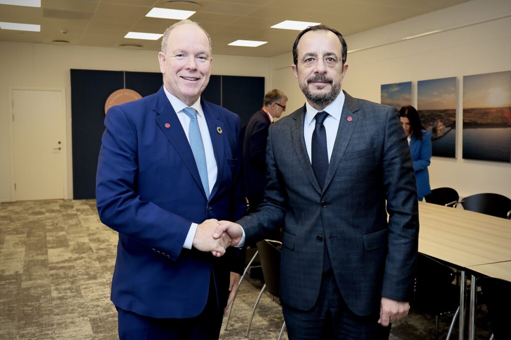 Il Principe Alberto II con Nikos Christodoulides