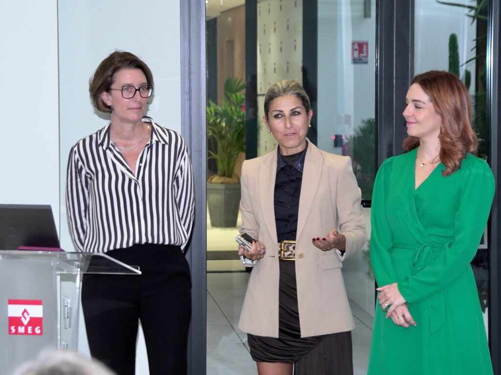 Astrid Siohan, Laurence Garbatini Responsabile Comunicazione di SMEG, Valentina Colman Monaco Women Network