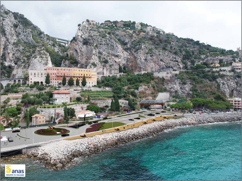Immagine digitale di come sarà trasformata la zona della frontiera di Ponte San Lodovico 