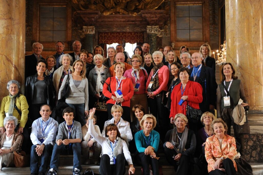 Gli amici dell'Orchestra filarmonica di Monte-Carlo durante i concerti in Vaticano dell'orchestra filarmonica di Monte-Carlo