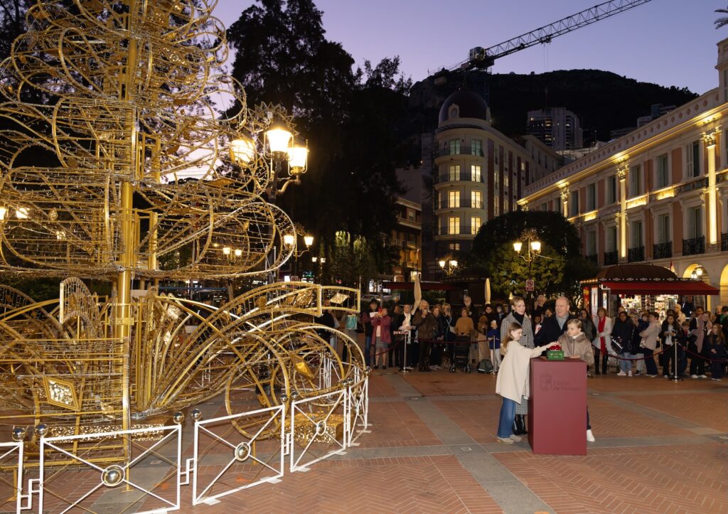 Accensione dell'albero di Natale sulla piazza d'Armes