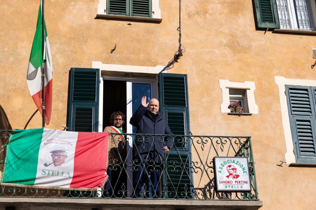 Il Principe Alberto II ha visitato la casa del Presidente Pertini con iil sindaco Andrea Castellini