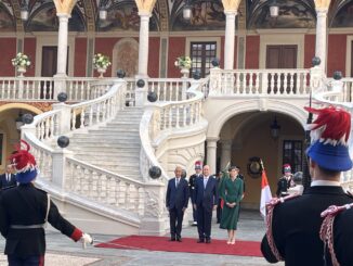 I Principi di Monaco hanno accolto il Presidente del Portogallo Marcelo Rebelo de Sousa per la prima volta in visita a Monaco