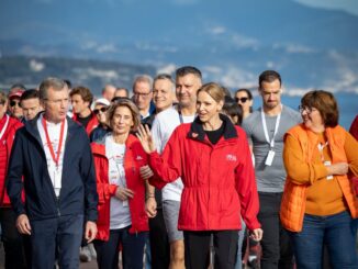 S.A.S. la Principessa Charlene ha sparato il colpo che ha dato il via alla 26ma edizione della No FInish Line.