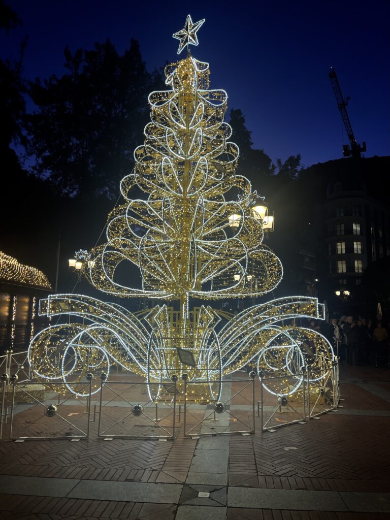 Albero di Natale al mercato de la condamine