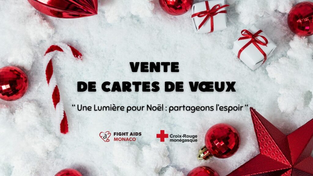 Une Lumière pour Noël Biglietti d'auguri a favore di FIGHT AIDS Monaco e Croce Rossa Monegasca
